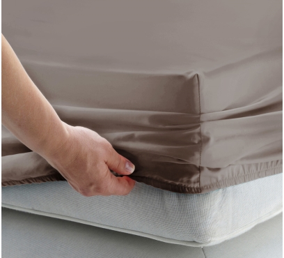 Tmavě hnědé jersey prostěradlo s lycrou (1)