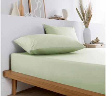 Světle zelené jersey prostěradlo s lycrou