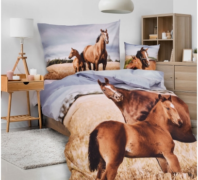 Tématická ložní souprava s motivem KONĚ
