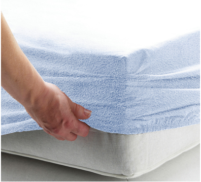 Froté prostěradlo PREMIUM do postýlky FD2 – blankytná – 60–70 × 120–140 cm (1)
