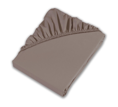 Tmavě hnědé jersey prostěradlo s lycrou (4)