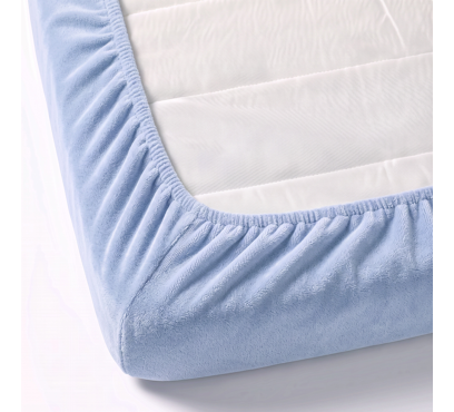Froté prostěradlo PREMIUM do postýlky FD2 – blankytná – 60–70 × 120–140 cm (1)