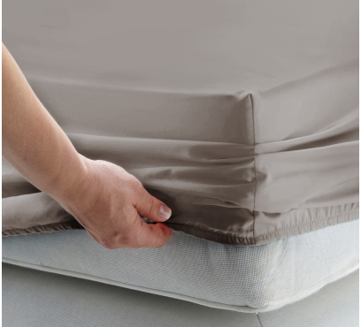 Béžovo-šedé jersey prostěradlo s lycrou (1)