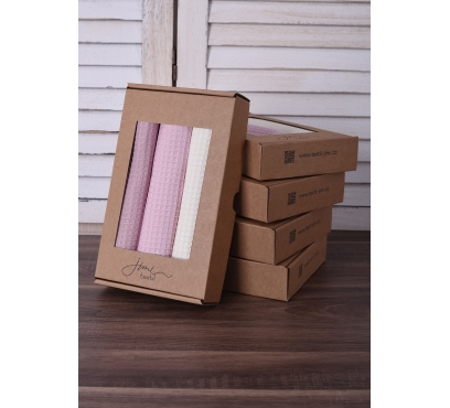 Dárková sada 3ks vaflových utěrek (2)