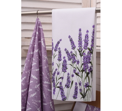 Savé bavlněné utěrky UT58 - Motiv levandule - JIMI Textil (1)
