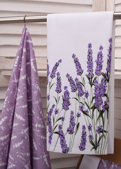 Savé bavlněné utěrky UT58 - Motiv levandule - JIMI Textil (1)