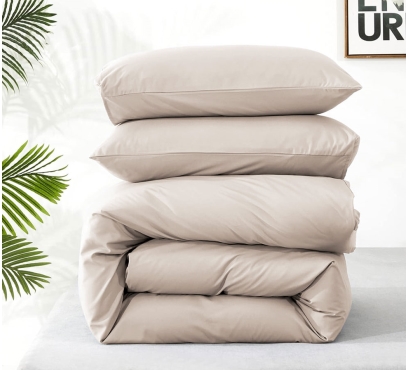 Jednobarevná ložní souprava ze 100% česané bavlny (1)