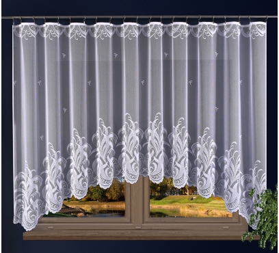 Hotová oblouková záclona žakarového typu