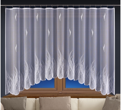 Hotová oblouková záclona žakarového typu