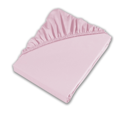 Růžové jersey prostěradlo s lycrou (4)