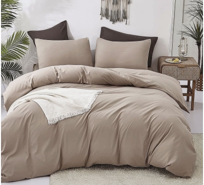 Jednobarevná ložní souprava ze 100% česané bavlny