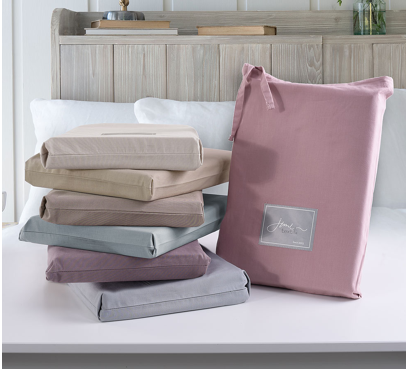 Jednobarevná ložní souprava ze 100% česané bavlny (2)