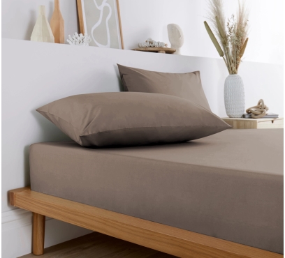 Tmavě hnědé jersey prostěradlo s lycrou