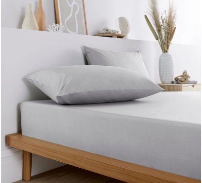 Světle šedé jersey prostěradlo s lycrou