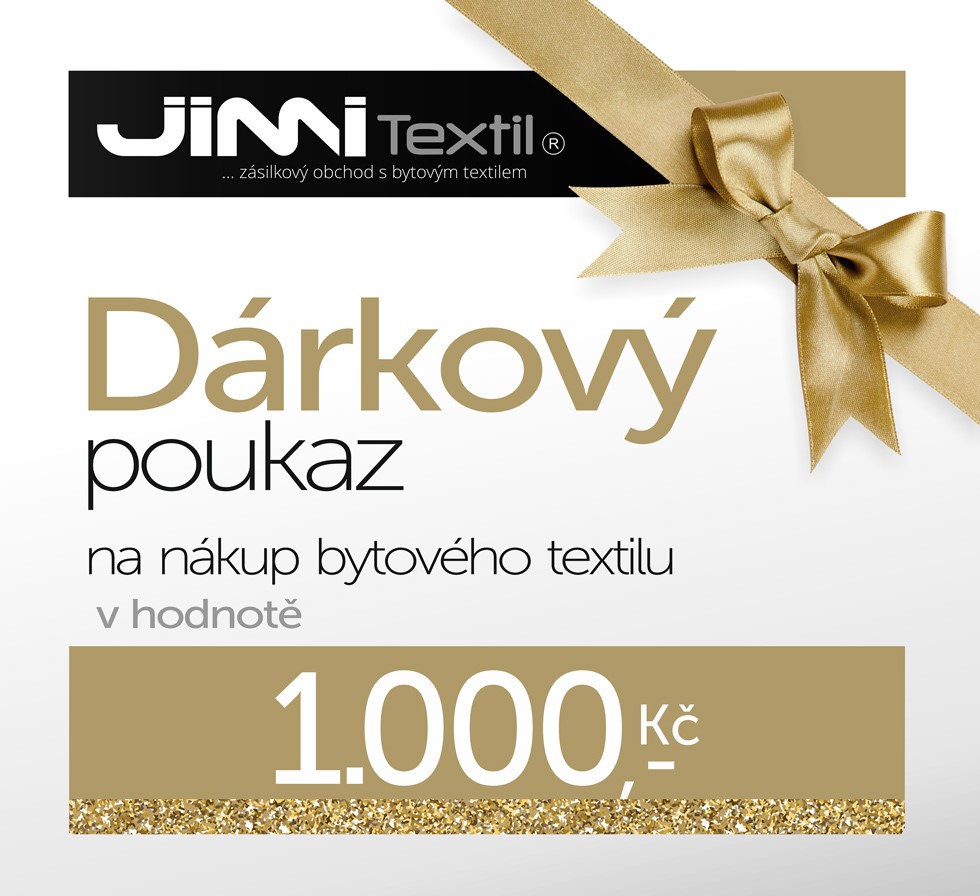 Dárkový poukaz JIMI Textil - 1000 Kč 