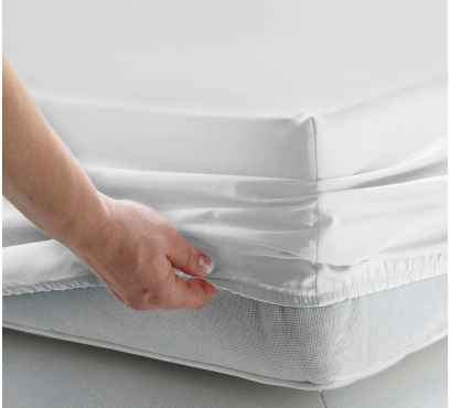 Bílé jersey prostěradlo s lycrou (1)