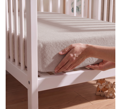 Froté prostěradlo PREMIUM do postýlky FD17 – latte – 60–70 × 120–140 cm