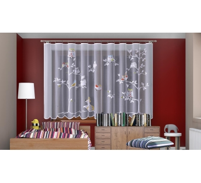 Dětská žakarová záclona s barevnými motivy (4)