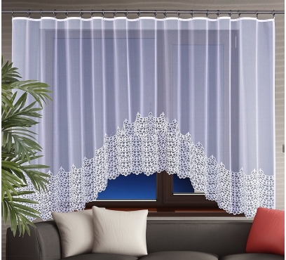 Hotová oblouková záclona žakarového typu