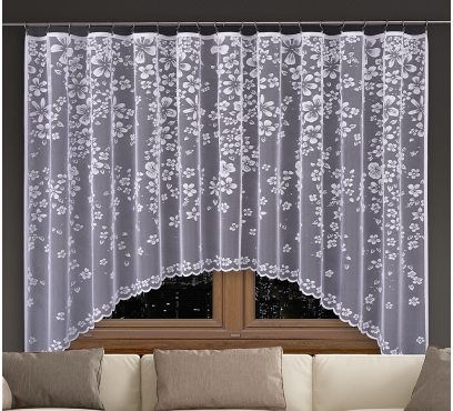 Hotová oblouková záclona žakarového typu