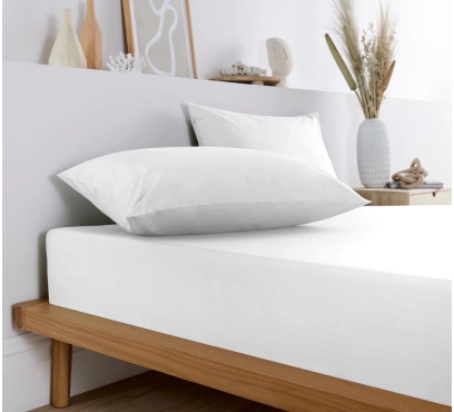 Bílé jersey prostěradlo s lycrou