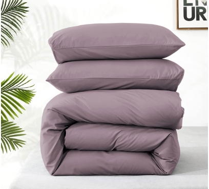 Jednobarevná ložní souprava ze 100% česané bavlny (1)