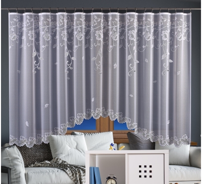 Hotová oblouková záclona žakarového typu