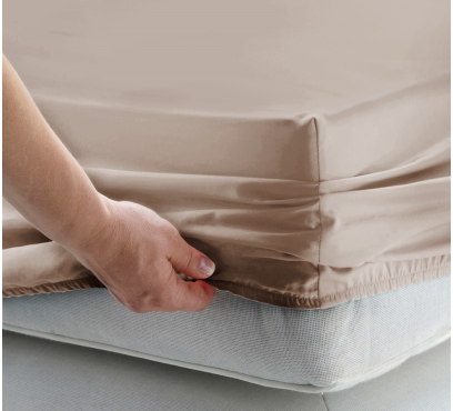 Světle hnědé jersey prostěradlo s lycrou (1)