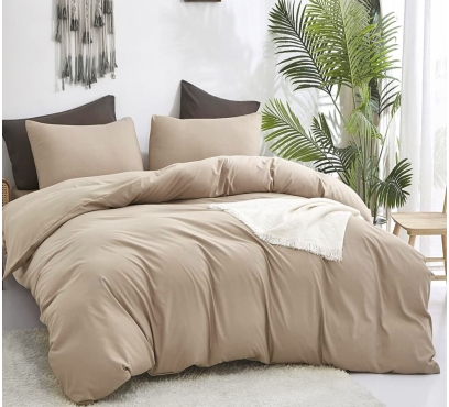 Jednobarevná ložní souprava ze 100% česané bavlny