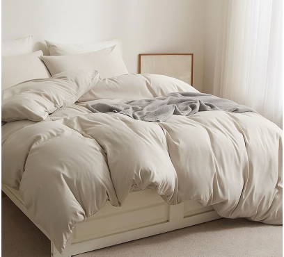 Jednobarevná ložní souprava ze 100% česané bavlny