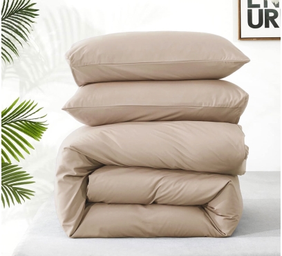 Jednobarevná ložní souprava ze 100% česané bavlny (1)