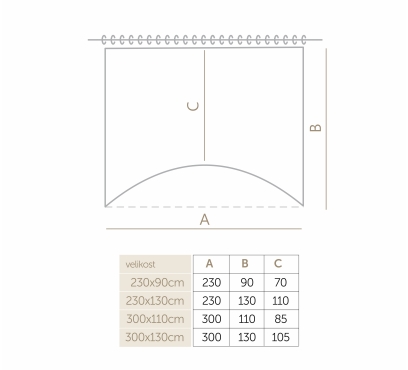 Hotová oblouková záclona žakarového typu (4)