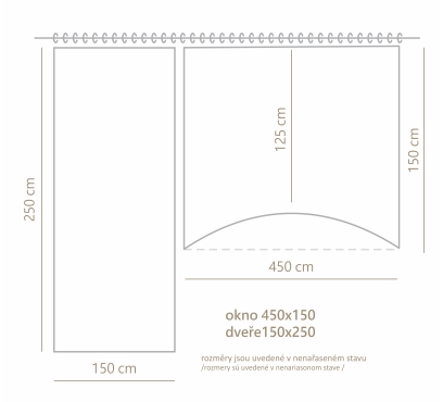 Hotová oblouková záclona žakarového typu (4)