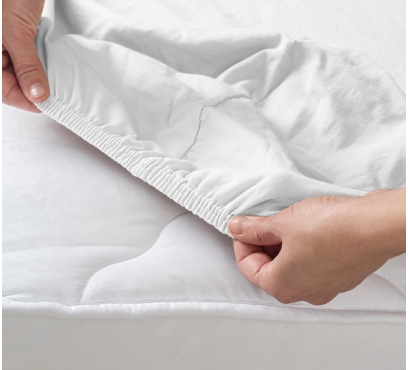 Bílé jersey prostěradlo s lycrou (2)