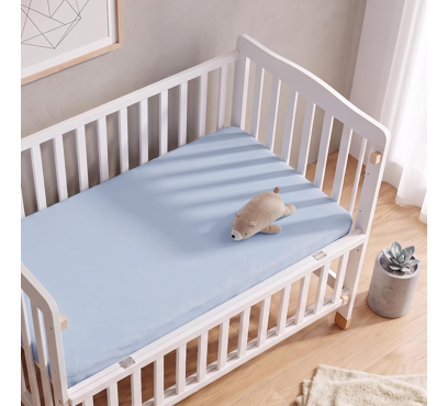 Jersey prostěradlo s lycrou do postýlky JD3 – modrá – 60–70 × 120–140 cm