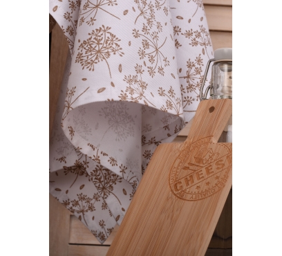 Detail vzoru bílé utěrky UT56 s motivem kopr (1)