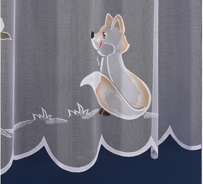 Dětská žakarová záclona s barevnými motivy (1)