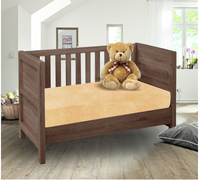 Froté prostěradlo PREMIUM do postýlky FD4 – meruňková – 60–70 × 120–140 cm