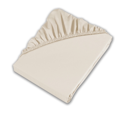 Jemně žluté jersey prostěradlo s lycrou (4)