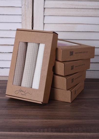 Dárková sada 3ks vaflových utěrek (2)