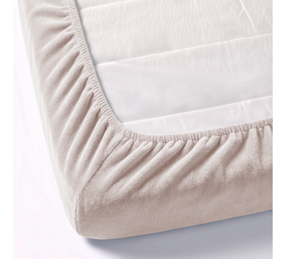 Froté prostěradlo PREMIUM do postýlky FD17 – latte – 60–70 × 120–140 cm (1)