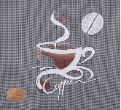 Hotová oblouková záclona žakarového typu s barevnými motivy (3)