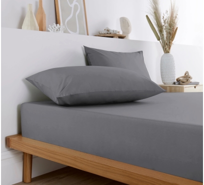 Tmavě šedé jersey prostěradlo s lycrou